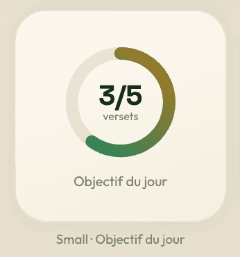 Widget de l’objectif de lecture du jour