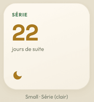 Widget de série de lecture